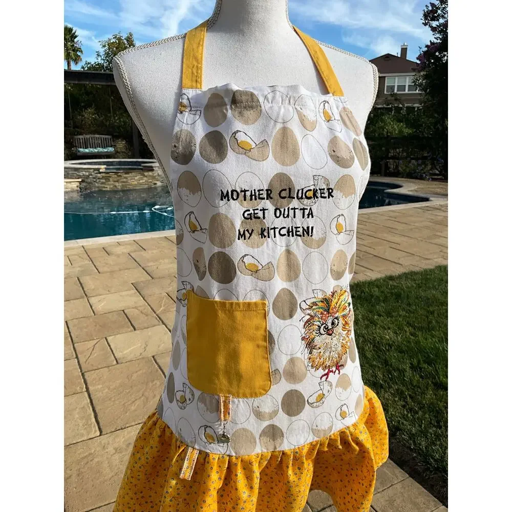 ✨ Shuggie Fierce Designs Handmade Mother Clucker Chicken Apron ✨SAME DAY SHIP